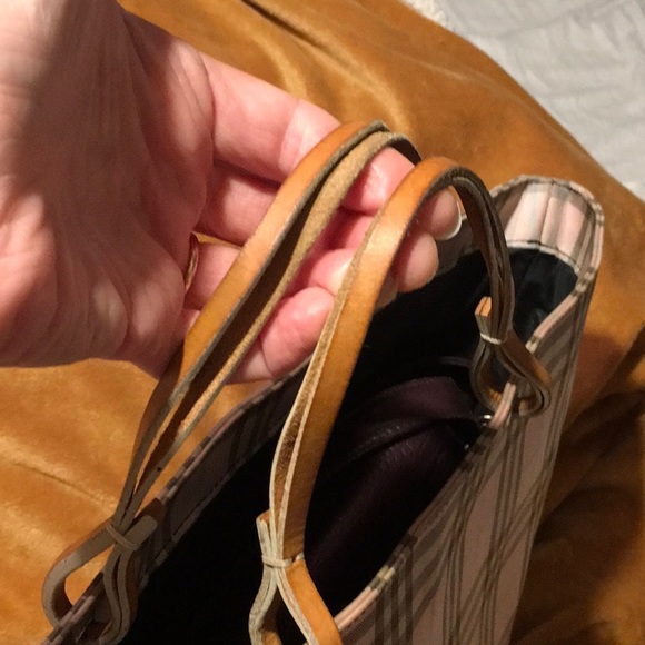 Burberry London Pink Nova Check Tote Shopper Distressed - Picture 6 of 15